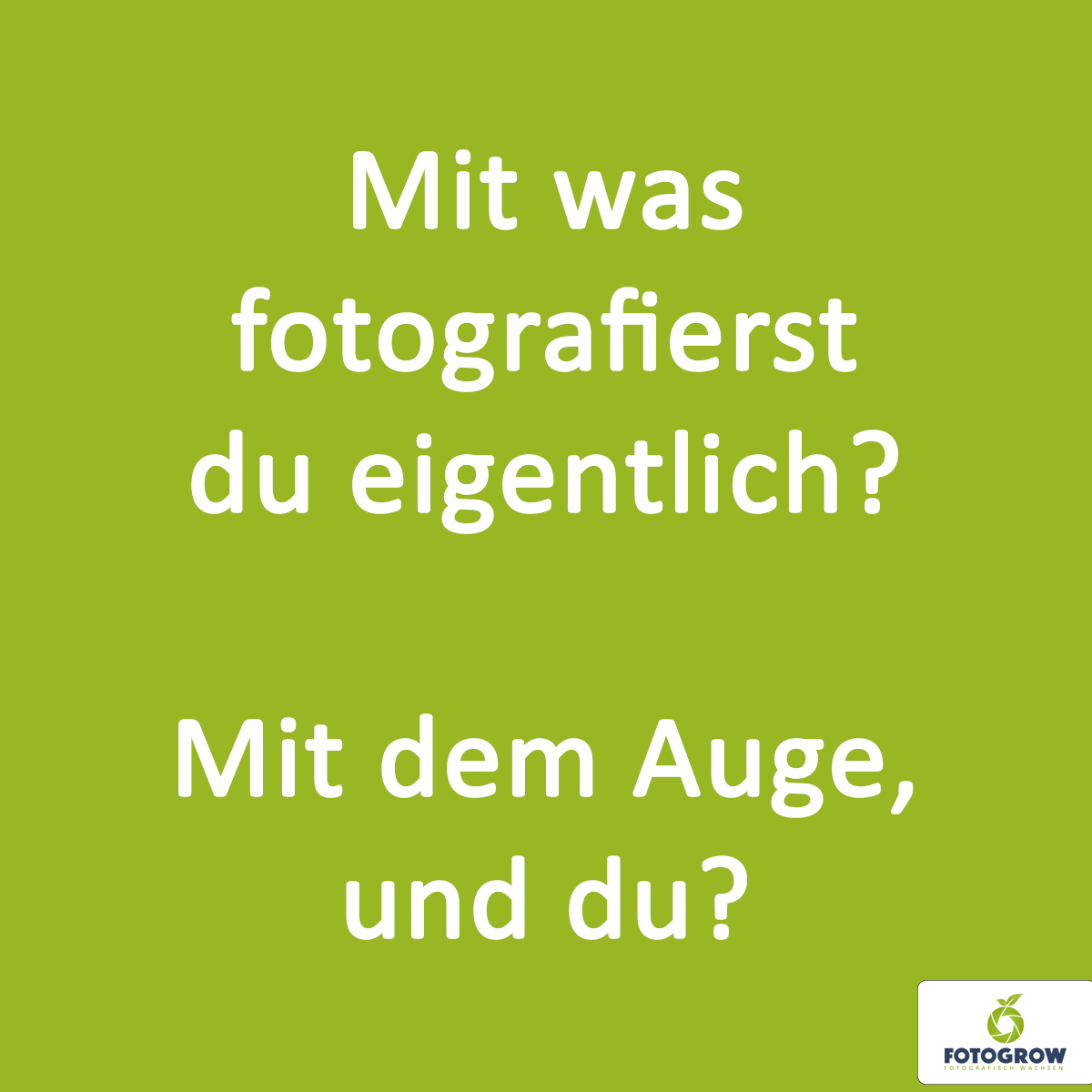 You are currently viewing Die „Mit was fotografierst du“ Frage